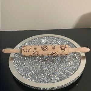 Mario Luigi Themed embossed Wooden Rolling Pin 2017 Nintendo kitchen baking tool